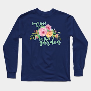 Garden Lovers Floral Painted Art Long Sleeve T-Shirt